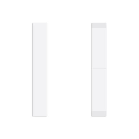 1522 Clear Tape Straight Strips — 1/2" x 3"